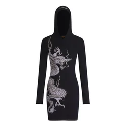 Ed Hardy Obleka Rotes Drachen siva/črna/bela