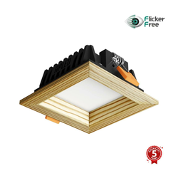 APLED -LED Ugradni SQUARE WOODLINE LED/6W/230V 3000K 12x12 cm masivna borovina
