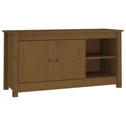 Vidaxl TV omarica medeno rjava 103x36,5x52 cm trdna borovina