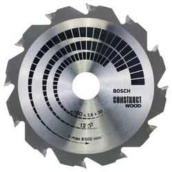 Bosch List kružne testere Construct Wood 2608640632, 180 x 30/20 x 2,6 mm; 12
