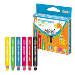S-Cool Drvene boje Jumbo i rezač SC2685, 6 komada