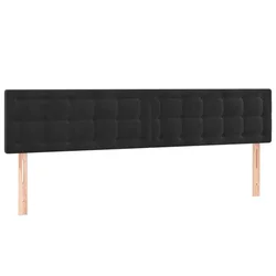 Vidaxl Posteljno vzglavje črna 180x5x78/88 cm žamet