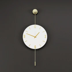 Wallity Zidni sat Mclock-00115, 37x80x7 cm, Zlatne boje