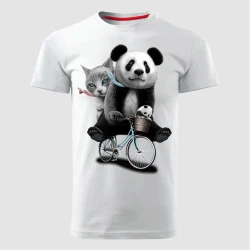 MAJICE BRE Muška majica PANDA 02 bela