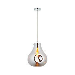 Endon 99788 - Luster na sajli EUROPA 1xE27/10W/230V zadimljeno crne boje