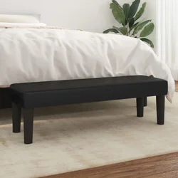Klupa crna 100x30x30 cm od umjetne kože