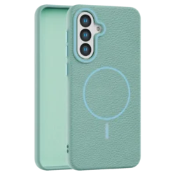 Leather Grip MagSafe maska za Samsung Galaxy S24 FE - Tirkizna
