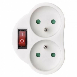 Solight P97 - Razdelna utičnica sa prekidačem 2x10A/230V