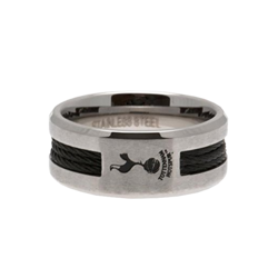 Tottenham Hotspur Black Inlay prsten od nehrđajućeg čelika
