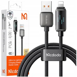 Mcdodo Polnilnik MCDODO USB Lightning kabel za hitro polnjenje za iPhone 1M LED