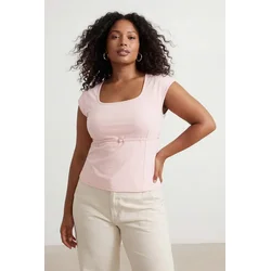 Trendyol Curve Ženska bluza Tbbss26Af00048, Roze