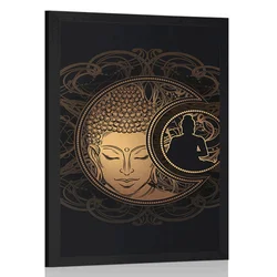 Plakat harmonična moč Bude - 40x60 black