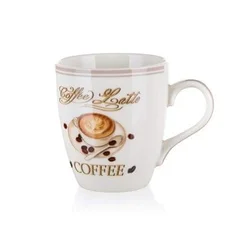 Banquet Keramična skodelica ESPRESSO 240 ml, dekor 1, komplet 6 kosov