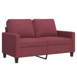 Vidaxl Dvosed vinsko rdeč 120 cm blago