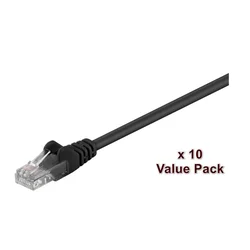 MicroConnect U/UTP CAT5e 7M črne barve 10 kosov