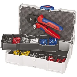 Knipex samopodešavajuća klešta za hilzne 0,08 - 10 / 16 mm2 u TANOS MINI-systainer® plastičnoj kutiji sa izolovanim hilznama (97 90 09)