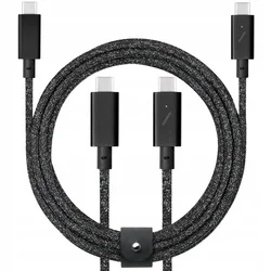 Kabel Native Union USB tipa C - USB tipa C, 2,4 m, črne barve, 1 kos.