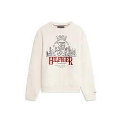 TOMMY HILFIGER Majica HERITAGE bež/rdeča/črna