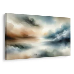 Slika jutranje megle nad vodo - 120x80