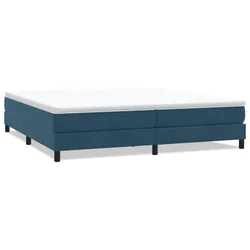 Vidaxl Box Spring postelja brez vzmetnico Temno modra 200x210 cm Žamet