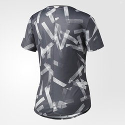 Adidas Rs Q3 Grphc T W Grefiv/greone, ženska majica za trčanje, crna