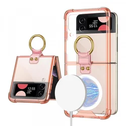 Futrola RING LINES za Samsung F721B Z Flip 4 roze