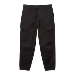 Pull&Bear Kargo hlače črna