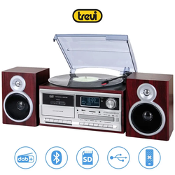 Trevi TT-1072 gramofonski stereo sistem, DAB/DAB+, Bluetooth, rjav