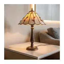 Brilagi - Tiffany vitražna stona lampa FOLIA 2xE27/60W/230V