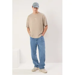 Trendyol Muška majica TMNSS25TS00105, Bež