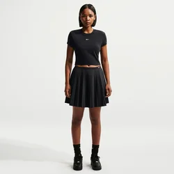 Nike Womens Pleated Skirt - Black - Polyester/Elastane