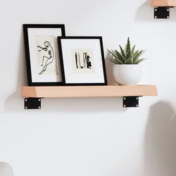 Zidna polica 40 x 10 x 4 cm od neobrađene masivne hrastovine