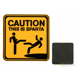 Našitek Caution This is Sparta