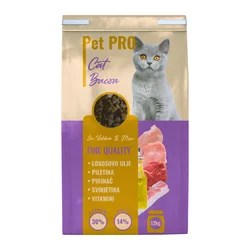 PET PRO Suva hrana za mačke Cat bacon, 12 kg