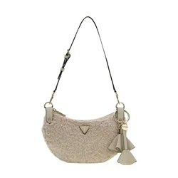 GUESS Torba za čez ramo KATIE kremna