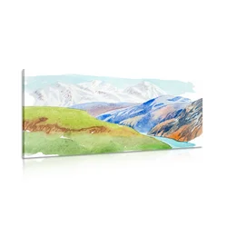 Slika poletna gorska scenerija - 200x100