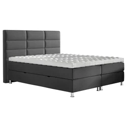 Carryhome POSTELJA Z VZMETNICO 140 cm x 200 cm , tekstil antracit