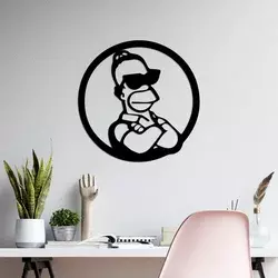 Wallity Zidna dekoracija Simpson 3, 33x33cm, Crna