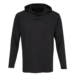 Moški pulover CCM LS Premium Training Hoodie Black L