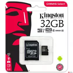 KINGSTON spominska kartica micro SDHC CANVAS SELECT 32GB + adapter (SDCS/32GB)