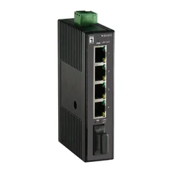 Level One LevelOne IES-0510 Industrijski USB Hub - 5 vrat, črn