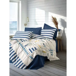 Lessentiel Maison Set posteljina Lunox, 200 x 220 cm, Tamnoplava