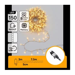 Aigostar - LED spoljni božićni lanac 150xLED/8 funkcija 10,3m IP44 topla bela