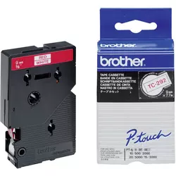 Brother Print traka Brother TC-292,TC292, 9 mm, boja trake/slova: bijela/crvena, TC plastificira