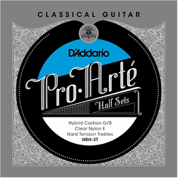 DAddario Pro-Arte Hybrid Carbon G/B Classical Guitar Half Set Hard Tension
