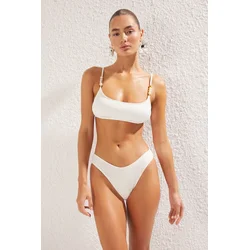 Trendyol Milla Ženski kupaći kostim Tbess25Bt00057, Krem