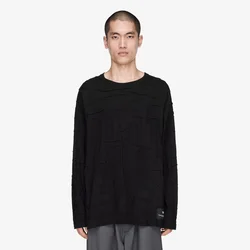Majice Y-3 Pleated Oversized Long Sleeve Tee Black L