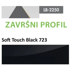 Profil Zidni MDF Završni LB-2250-B Soft Touch Black (723) 2800x115x12mm ( 026-121 )