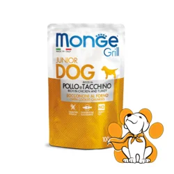 Monge Grill Junior Chicken & Turkey 100g, Savršen obrok u kesici za štence