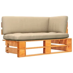Kutna vrtna sofa od paleta boja meda od impregnirane borovine